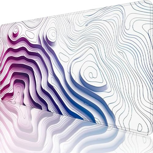 Grey Gaming Mouse Pad Large 1200 x 600mm, Abstract Desk Mat Large Mouse Mat Stitched Edges, Extended Waterproof Mousepad, Non-Slip Rubber Base Gaming Mouse Pad XXL for PC Gaming Home Office 0-C