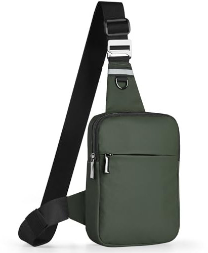 Tibroni Sling Bag Sac à bandoulière pour homme et femme avec blocage RFID, sac à bandoulière, sac à bandoulière, sac à bandoulière, petit sac de voyage, bodybag pour téléphone portable, ventre, sports