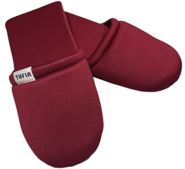Tufla - Pantofole ciabatte comode morbide unisex per donna o uomo da casa artigianali per tutte le stagioni estate e inverno (tessuto resistente - suola morbida protegge da graffi e segni i pavimenti)