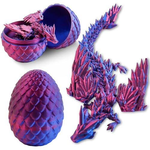 TaimeiMao Drachenei mit Drache, Drache Ei 3D, 3D Druck Drache, 3D Gedruckter Überraschungsdrache Im Ei, Beweglicher Drache, Drachen Spielzeug, Erwachsene Kinder Geschenke Spielzeug