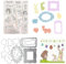 YELYTR Ostern Schneiden Stempel und Stanzen Set, Osterhase Scrapbooking Prägeschablonen, Kaninchen Silikonstempel und Stanzschablonen, für DIY Geburtstage Kunst Grußkarten, Kunsthandwerk