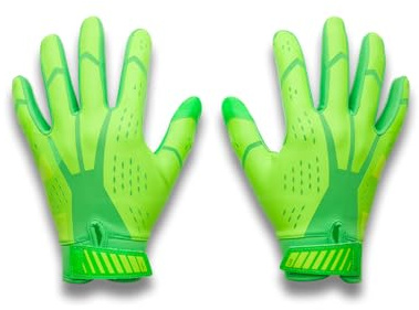 Under Armour Boys' Youth Blur Football Gloves, 300 GREEN, YSM