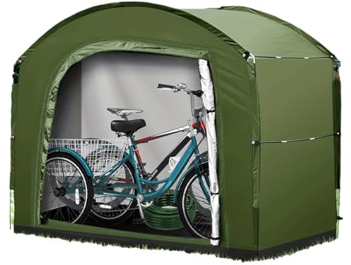 Générique Abri De Stockage Pour Vélo | Abri Organisateur pour Motos en Tissu Oxford - Solutions De Stockage Grande Capacité Pour Motos, Outils De Jardin, Camping Et Piscine