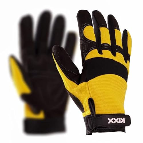 KIXX Handschuh synthetisches Leder Gr. 10 gelb/schwarz