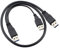 Cablecc Cavo USB 3.0 da tipo A a doppio tipo A a Y di alimentazione extra da due A maschio a USB maschio per hard disk esterno super velocità 5 Gbps