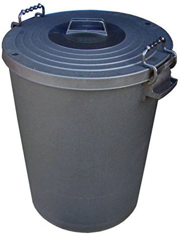 CrazyGadget Extra Large 110L Litre Black Plastic Rodent Proof Animal Feed/Food/Storage Bin