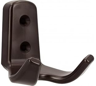 SIRO Kleiderhaken Magdeburg, Schlicht, Kunststoff schwarz-braun, 62 mm x 62 mm x 57 mm, LA 20 mm, 0417/K52