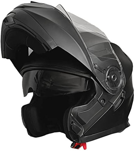 Klapphelm Integralhelm Helm Motorradhelm RALLOX 910 schwarz/matt mit Sonnenblende (XS, S, M, L, XL) Größe S