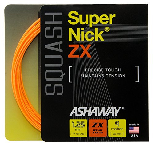 Ashaway SuperNick ZX - Set da squash da 17/1,25 mm, colore: Arancione