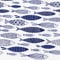 Anniversary House Tiflair Lunch-Servietten, 3-lagig mit blauen Fischen