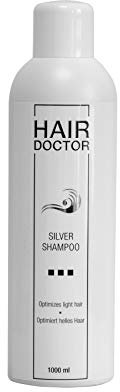 HAIR DOCTOR - SILVER SHAMPOO - Professionelles Shampoo für blondierte Haare pflegend mit Mandelkern-Öl 1000ml Unparfümiert