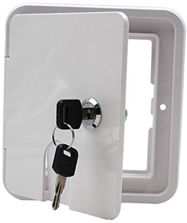 B Baosity Weiß Quadratisch Lukendeckel Inspektionsklappe Kabel Luke, 175 x 35 x 20 mm, UV-Schutz, Wasserdicht
