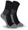 gipfelsport Wandersocken Herren & Damen, Outdoor Trekkingsocken | Hiking Socks, Wanderstrümpfe aus Merinowolle | Trekking Socken für Wandern mit extra Polster | Größe 39-41 I Schwarz, Dick I 1x Paar