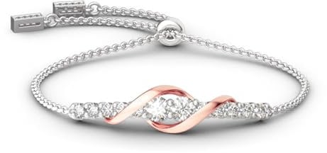 Jeulia 925 Sterling Silver Diamond-Cut Adjustable Boho Bead Bracelet for Women Never Apart White Diamond Pull Bracelet Rope Chain Adjustable Wrist Anniversary Wedding Engagement (Silver)