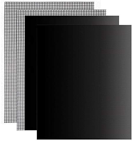 BBQ Griglia Tappetini, Set 2Pz Stuoie Barbecue Antiaderente Riutilizzabili Senza-PFOA Resistente al Calore per Griglia a Carbone Gas We-ber Forno Elettrico Adatto per Carne Pesce Verdure