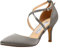 Duosheng & Elegant HC1901 High Heel Pumps Hoch Kreuz Riemchen Spitze Zehen Abendschuhe für Partei Satin Hochzeitsschuhe Brautschuhe Dunkel Grau Gr. 40