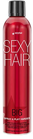 SexyHair Big Spray & Play Harder Firm Volumizing Hairspray, 10 Oz | All Day Hold and Shine | Up to 72 Hour Humidity Resistance