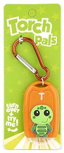 Stands Out, Supplying Outstanding Gifts T Letter Initial Turtle Kids Orange Novelty Personalised Mini LED Toy Torch Carabiner Clip