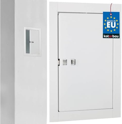 KOTARBAU® Kamintür Weiß Revisionsklappe Revisionstür Wartungstür Reinigungsklappe Wartungsöffnung Revitür 13x20,5 cm