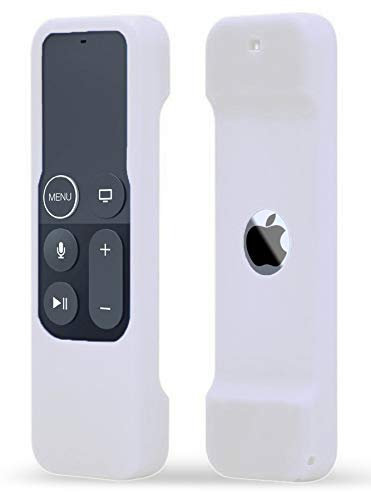 TOKERSE Silicone Case Compatible with Apple TV 4K 4th 5th Generation Siri Remote - Anti-Slip Shock Proof Soft Remote Cover Case Compatible with Apple TV 4K 4th 5th Gen Siri Remote Controller - White