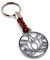 Claro Schmuck Schlüssel-Anhänger Lotusblütte, Schlüsselring aus Metall Stärke 2 mm, Band aus Kunstleder, Gesamtlänge ca. 9cm