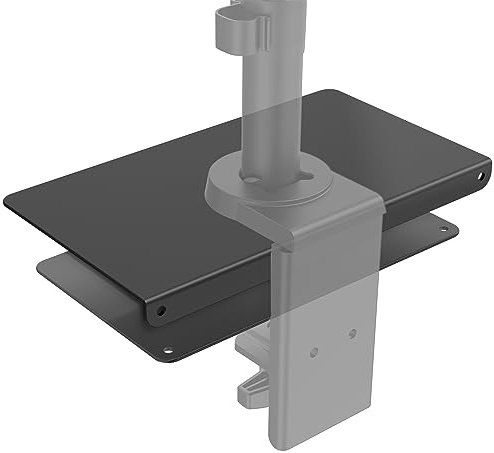 WALI Piastra di rinforzo per monitor per piani sottili, in vetro e altri tavoli fragili, con la maggior parte delle staffe per monitor Grommet C Clamp Installation (CGRP-B), nero