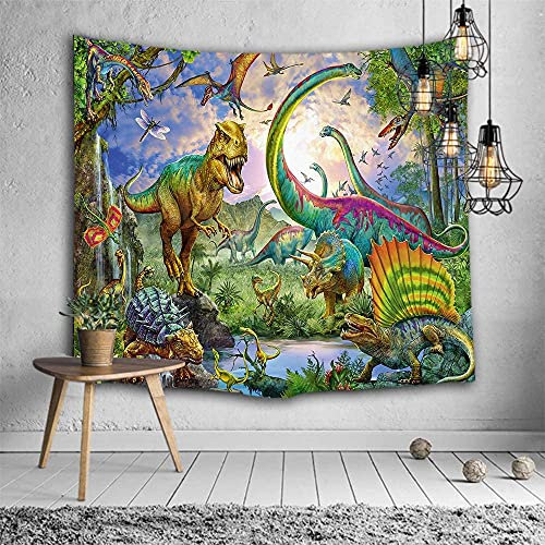 Rayder Tapisserie, Dinosaurier-Wandteppich, wildes antikes Raubtier-Tier, Wandteppich für Schlafzimmer, Wohnzimmer, Wohnheim, Party-Wanddekoration (T-2, 150 x 200 cm)