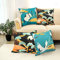 LIGICKY 4er-Set Kissenbezug Japanischen Stil Baumwolle Leinen Dekorative Kissenhülle Weißer Kranich Bedruckter Weich Kissenbezüge für Sofa Couch Schlafzimmer Wohnzimmer Büro 45 x 45 cm