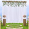 HBBMAGIC 2 Stücke 150×215cm Weißer Hintergrund Vorhang für Party Hochzeit Tüll-Polyester Weißer Hintergrund Vorhänge für Geburtstag Baby Dusche Taufe Brautdusche