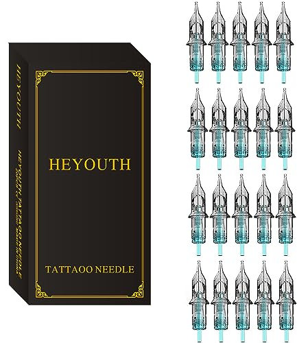 20 Stück Premium Tattoo Needles Cartridge Sterilem Permanent Makeup Tattoo Nadeln mit Membrangereinigter für Tattoo Supplies Cartridge Machine Pens 5RL