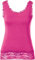 Women's Tank Tops Cami Camisole Spaghetti Strap Tank with Lace Trim Sleeveless Basic Layering Vest (20-22, Fuchsia)