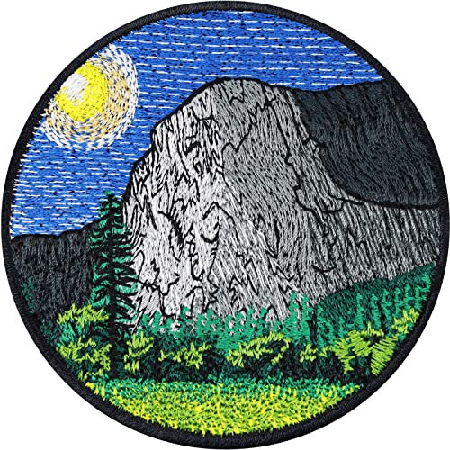 Alpen Bergsteiger Aufnäher Bergliebe Aufkleber | Wetterfestes Gesticktes Bügelbild Naturfreunde Patch Applikation zum aufbügeln - Umweltschutz Aufbügler Klettersteig Abzeichen | 80x80mm