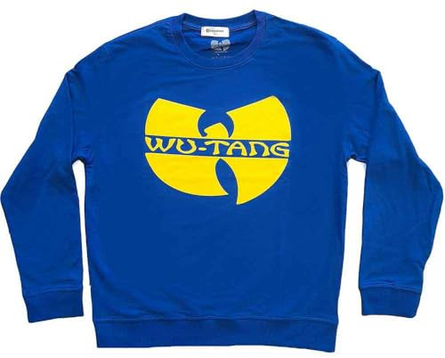 Wu-Tang Clan Katana Band Logo Sweatshirt Official Unisex Blue, blue, L