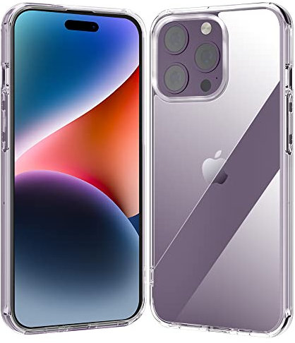 Filoto Ultra Clear Hülle für iPhone 14 Pro (2022), Transparent Vergilbungsfrei Slim Soft Silikon Handyhülle, Anti-Fingerabdruck Kratzfest Stoßfest Fallschutz Ultra Dünn TPU Schutzhülle (Clear)