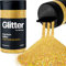 Hemway Premium Glitter Shaker - Gold Holographic | 130g Ultrafine Metallic Flake Sequins for Resin & Epoxy Crafts | Craft Supplies for Tumblers, Festival, Hair, Face, Body, Eye & Nail Art