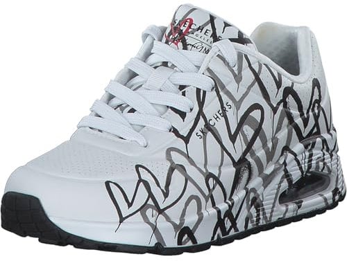 Skechers Damen 155507wbgy Sneaker, weiß/schwarz, 38 EU