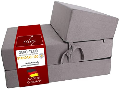 Stillerbursch Klappmatratze Relax 15cm | Gästematratze Faltmatratze Notbett | Mikrofaser | Made in Germany | Ökotex 100 | Abnehmbarer Bezug | 70x195x15 cm | Faltbare Matratze
