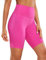 CRZ YOGA Femmes Naked Feeling Sentiment Nu Yoga Cycliste Shorts - 20cm Taille Haute Entraînement en Cours Motard Shorts Hibiscus Violet 42