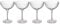 MIKASA Treviso Crystal Coupe Glass, 300ml, Set of 4 Lead-Free, Clear Fine Glasses with Rippled Effect for Celebrations