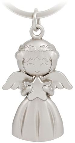Porte-clés ange gardien porte-bonheur avec pendentif en forme d'ange avec cœur pour examens ou voiture, convient comme cadeau pour femme, petite amie, collègues, D 1275