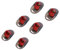 Recambio de Silicona Earbud Ear Buds Consejos para HyperX Cloud, 2PCS (Rojo Medio)