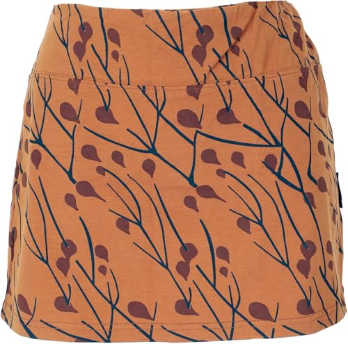 GURU SHOP Minirock aus Bio-Baumwolle, Hüftschmeichler, Organic Yoga Rock - Caramel, Damen, Size:M
