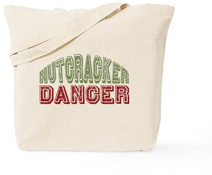 CafePress Nutcracker Dancer Christmas Ballet Tote Bag Natural Canvas Tote Bag, Reusable Shopping Bag