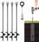 Coriver Lot de 4 Ancrage au Sol, 38,5 cm Ancrage Balancoire, Piquets d'ancrage, Fixation Trampoline Sol, Piquet Ancrage Trampoline pour Tentes, Balançoires, Auvents, Abris, Abri de Jardin