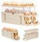 Guermok Rollender Eierhalter für Kühlschrank, 3-stöckiger Eier-Organizer, platzsparender Eierbehälter, faltbarer Eierspenderbehälter für Kühlschrank, Schrank, Arbeitsplatte, 2 Stück (Creme)