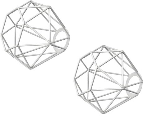 ledscom.de 2 Stück Käfig-Lampenschirm, weiß, 160mm Ø