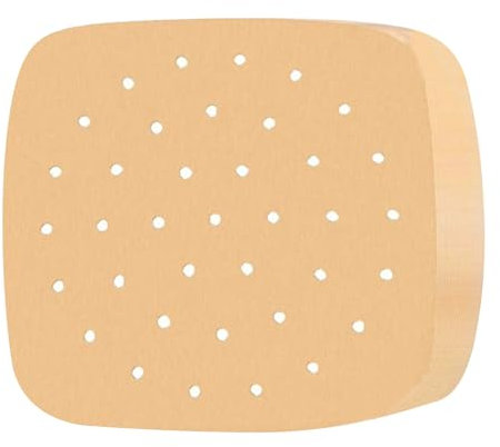 Butterbrotpapier Air Fryer Pergamentpapier Zeiger 100 Stück 6,5 9 antihaftbeschichtetes quadratisches Pergamentpapier für Air Fryer kompatibel mit GoWISE Air F Backofen (Khaki, One Size)