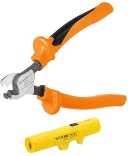 Weidmüller Jokari PV-Strip und Weidmüller KT8 VDE, Set Kabelverarbeitung, 2-teilig, Werkzeugset, 490315