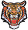Large Tiger Embroidered Badge The Roaring Bengal Striped Tiger Sew Iron-on Embroidery Patches Cool Applique Armband Emblem Repair Cloth Decoration Accessories for Clothes Caps Jacket Jeans
