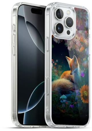 Head Case Designs Offizielle JK Stewart Fox Platz Kunst Gelhülle [Militärischer Schutzgrad] Kompatibel Mit Apple iPhone 16 Pro Max Und Kompatibel Mit MagSafe